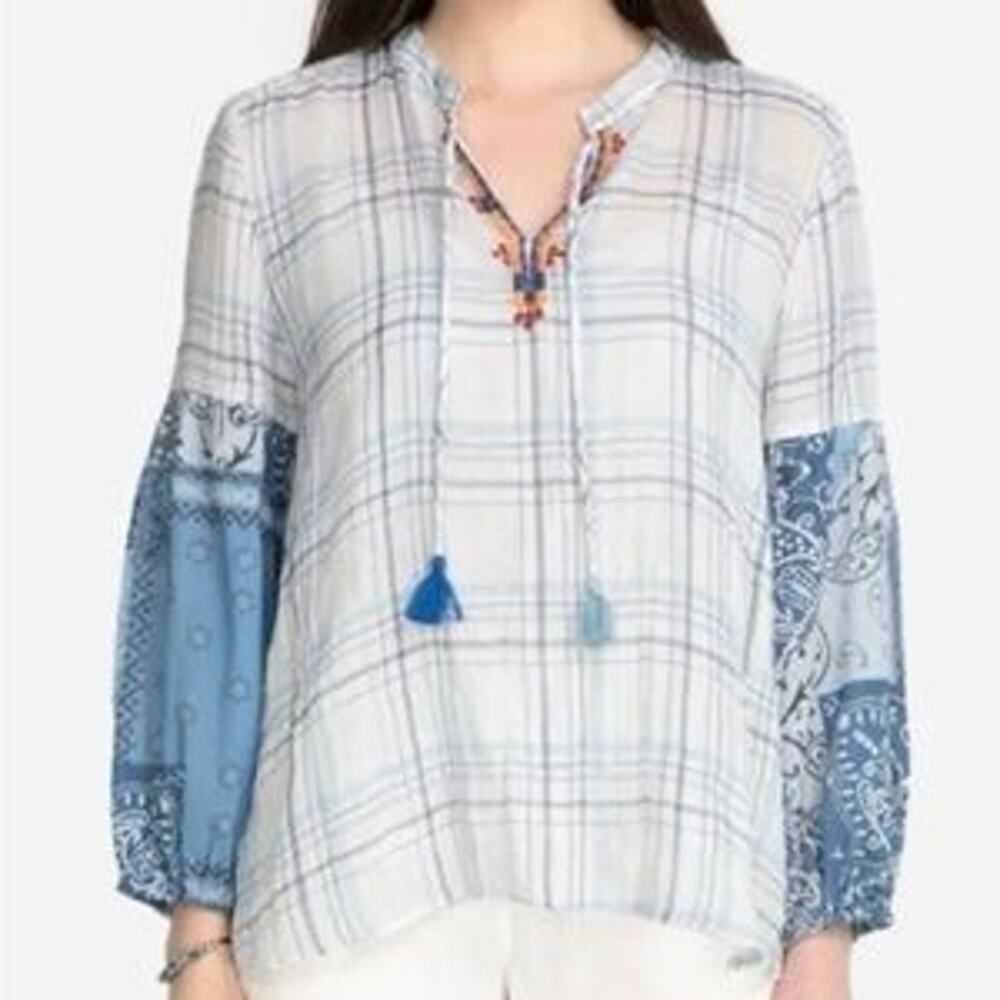 Johnny Was Workshop Patchwork Bandana Effortless … - image 1